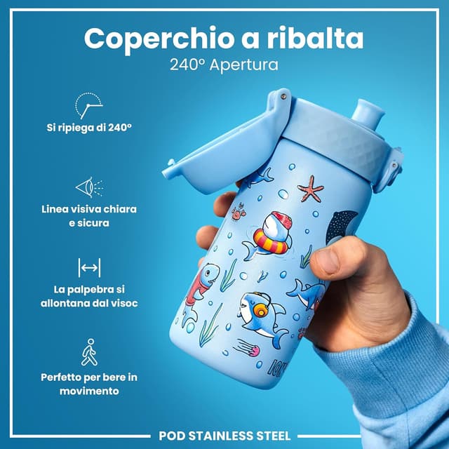 Detalle 2 de ion8 Borraccia 400ml per bambini 🚰