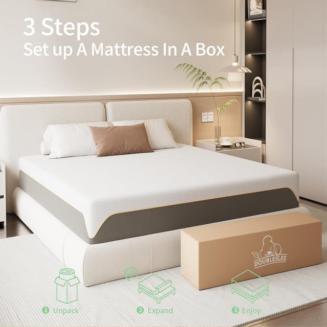 Thumbnail 6 de Doubleslee 4FT6 Memory Foam Mattress 20cm