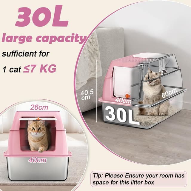 Thumbnail 4 de Stainless Steel Cat Litter Box XL 59.4 cm