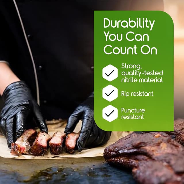 Thumbnail 2 de Inspire Black Nitrile Gloves 6 Mil