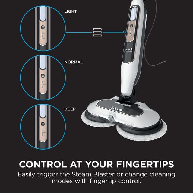 Detalle 1 de Shark Automatic Steam Mop S8201UK with 2 rotating Power Pads and 3 steam settings