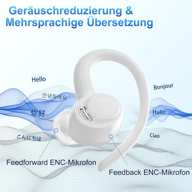 Thumbnail 3 de AI Kopfhörer Übersetzer 3‑in‑1, 164 Sprachen