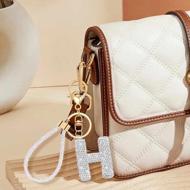 Thumbnail 5 de Schlüsselanhänger Initial A Silber Strass