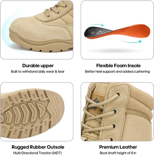 Thumbnail 6 de NORTIV 8 tactical work boots, side zipper