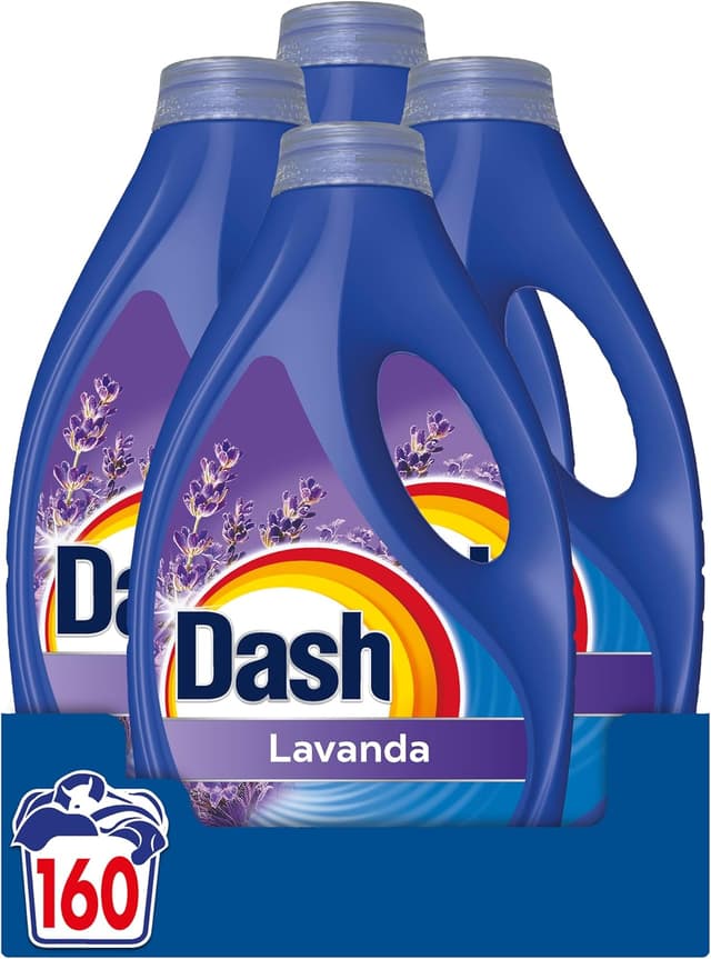 Detalle de Dash detersivo liquido per lavatrice alla lavanda, 160 lavaggi (4x40)
