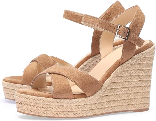 Detalle 2 de VICKI·VICKI Women’s Platform Sandals Wedge Ankle Strap Open Toe