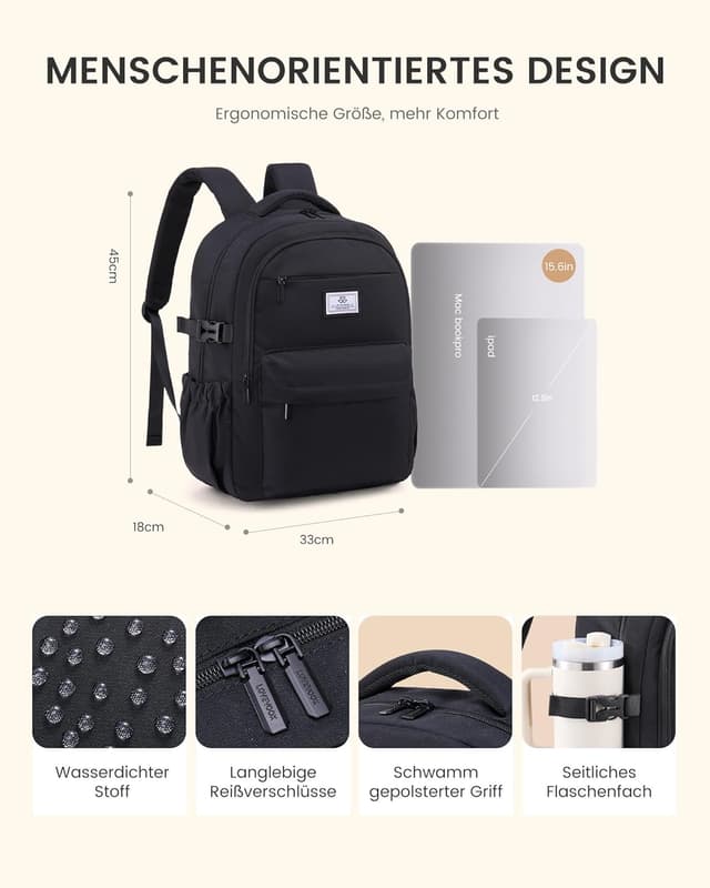 Detalle de LOVEVOOK Rucksack 15,6 Zoll Laptop