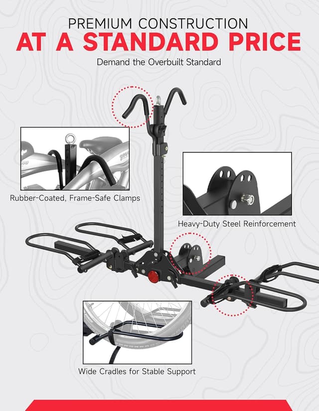 Detalle 2 de Young Bike Rack Hitch 200LB 2-Bike Platform