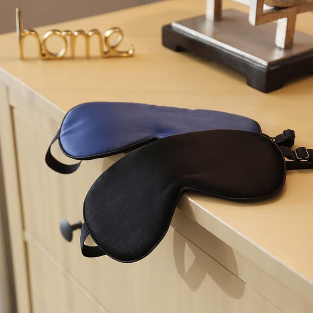 Thumbnail 6 de LaCourse 100% Seidenschlafmaske Bio mit Reisetasche – verstellbar, beide Seiten 19 Momme, blau