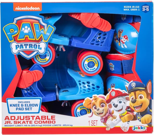 Detalle de Paw Patrol Junior Skates with Adjustable Sizing and Knee/Elbow Pads (Youth 12–2.5)