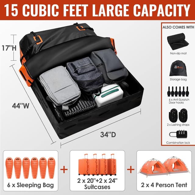 Thumbnail 3 de Rooftop Cargo Bag 15 cu ft