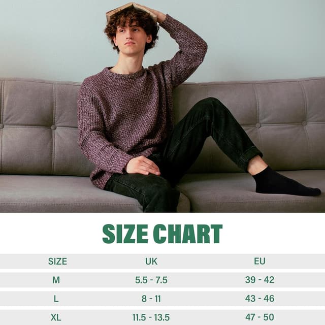 Detalle de ZAKASA Bamboo Ankle Men’s Trainer Socks with Seamless Toe & Arch Support