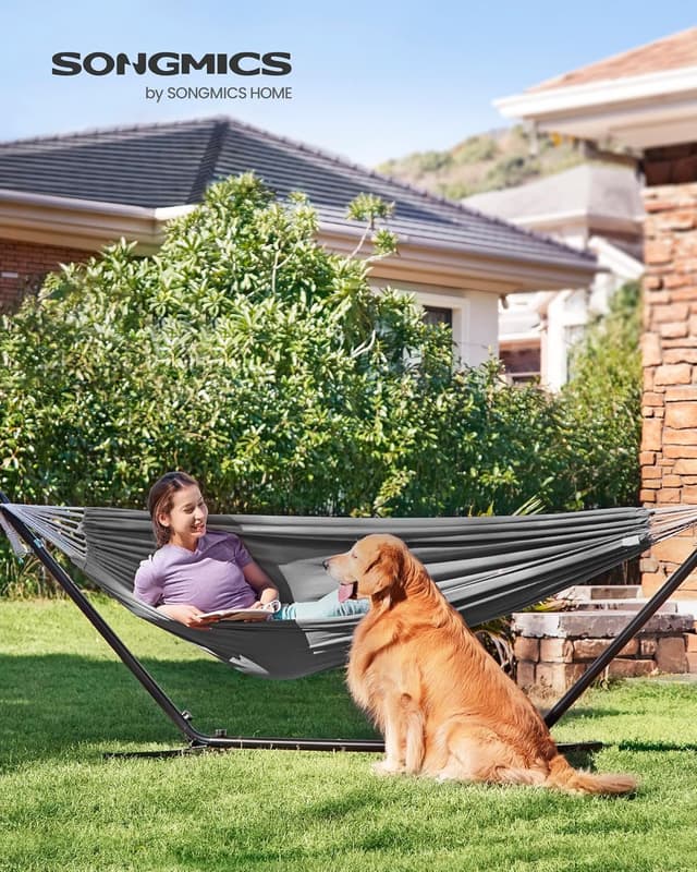 Detalle 2 de SONGMICS amaca doppia 300 kg, 210x150