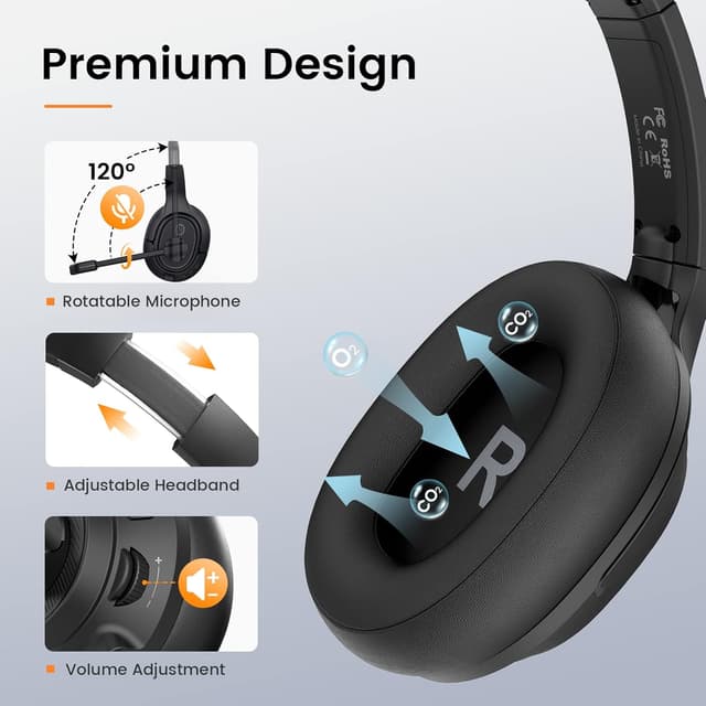 Thumbnail 4 de EKSA H2 USB headset with noise‑cancel mic