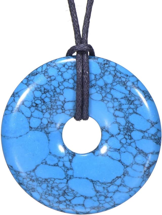 Detalle de Collana Morella donut 80 cm con pendenti