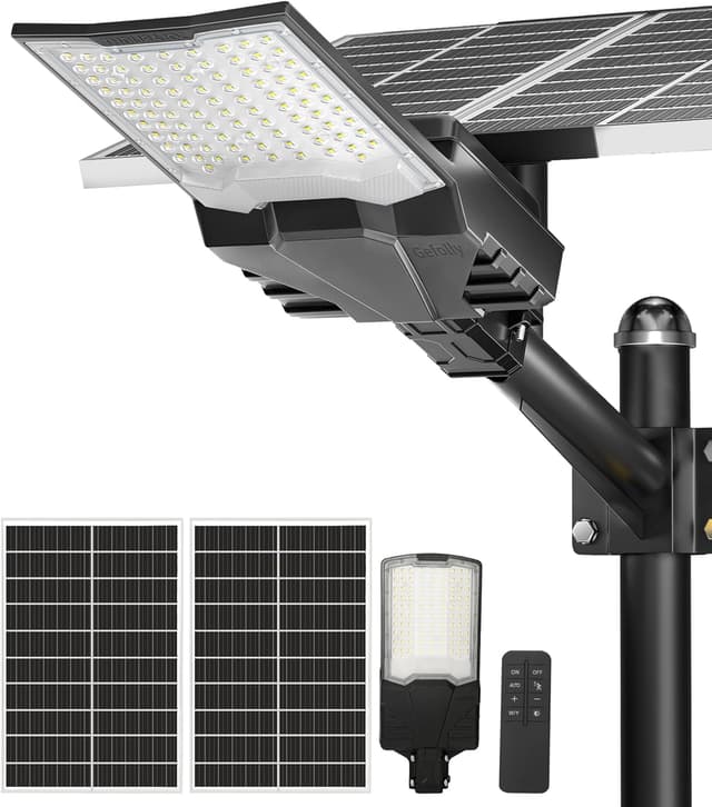 Detalle de Gefolly Lampione Solare LED da esterno con telecomando, 6500K, IP67