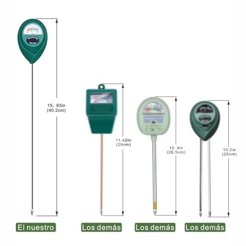 Thumbnail 6 de XLUX medidor de humedad de suelo con sonda larga (uso profundo) para plantas de interior y exterior
