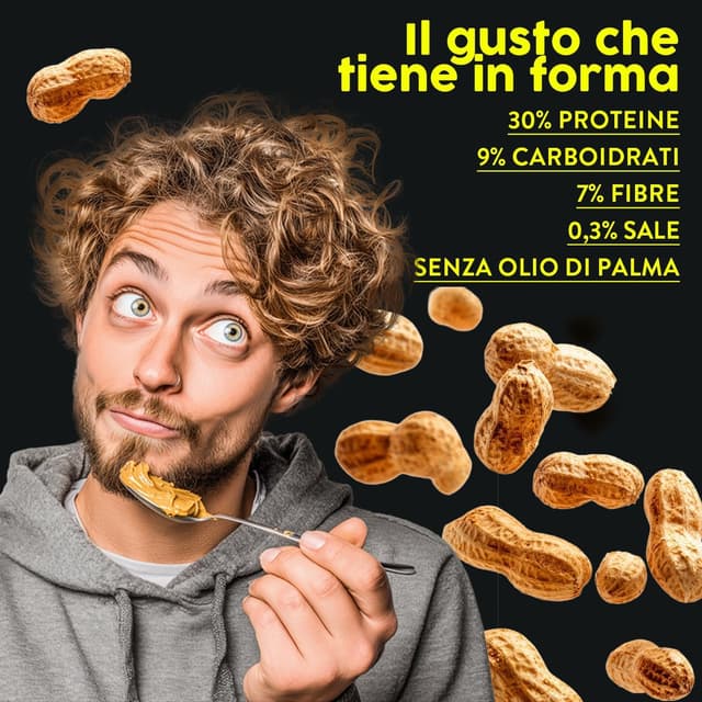Thumbnail 4 de Burro di Arachidi Proteico Crunchy 1 kg — 30% proteine 🥜