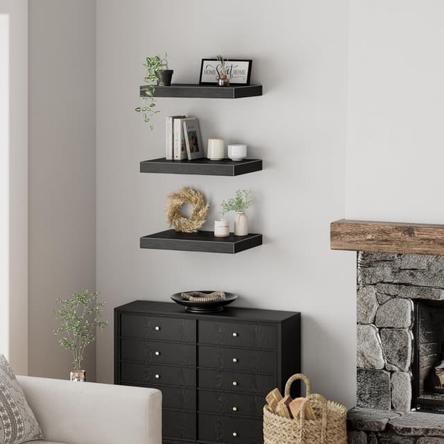 Thumbnail 4 de QEEIG 10" Deep Floating Shelves Wall Bookshelf