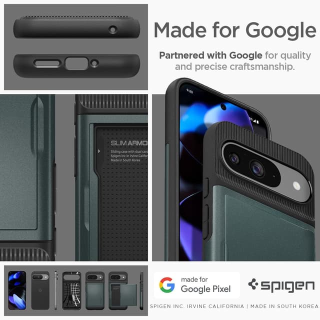 Thumbnail 6 de Spigen Slim Armor CS pour Google Pixel 9 — coque porte‑cartes