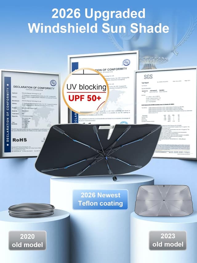 Detalle 1 de Nmoiss Upgraded Windshield Sun Shade 56