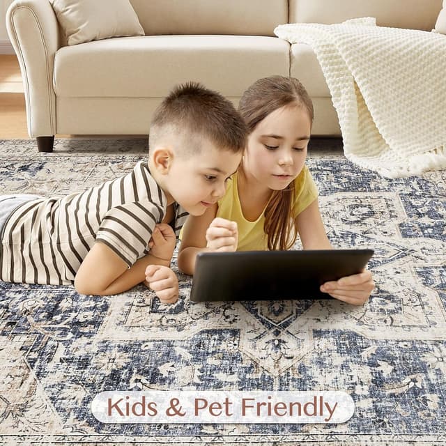 Thumbnail 6 de Tortania Area Rug 9x12 Washable Rug