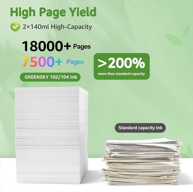 Thumbnail 3 de GREENSKY 102/104 Tinta Colorante para Epson EcoTank 🖍