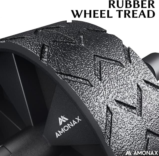 Detalle de Amonax Convertible Ab Wheel Roller with Large Knee Mat – double wheel core rollout trainer for home or gym