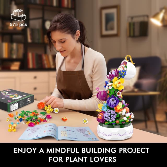 Detalle 2 de HOGOKIDS Blumen Musik Bauset mit LED 571 Teile