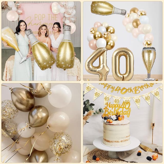 Thumbnail 6 de Lyuet Happy 40th Birthday banner set