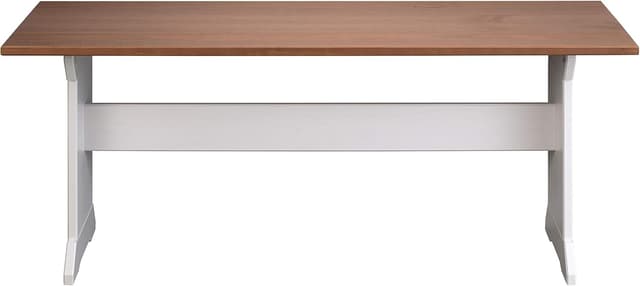 Detalle 2 de Inter Link panca in legno massiccio di pino Westerland 32.2, laccato bianco e marrone seppia