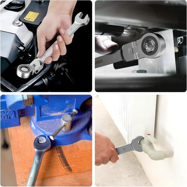 Thumbnail 6 de HYCHIKA Ratchet Spanner Set 9pc 6-19 mm