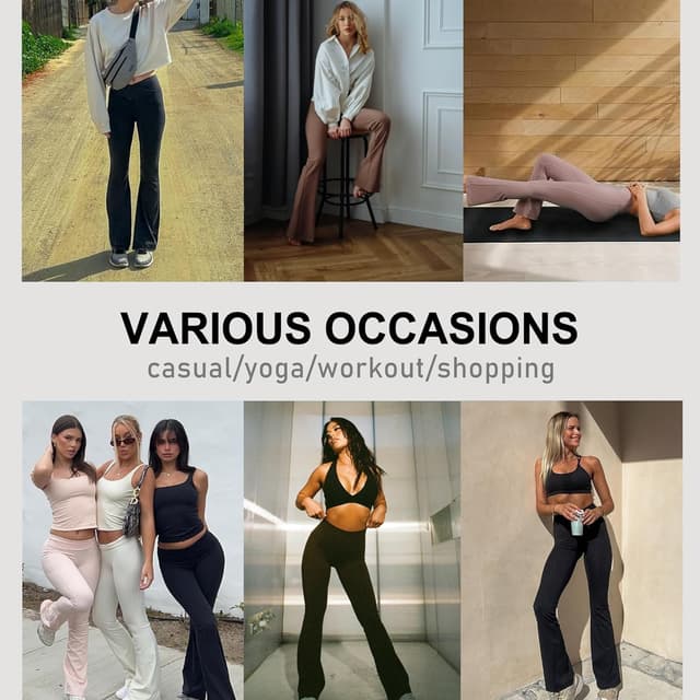 Detalle 1 de Flared Yogahose High Waist 30 Zoll