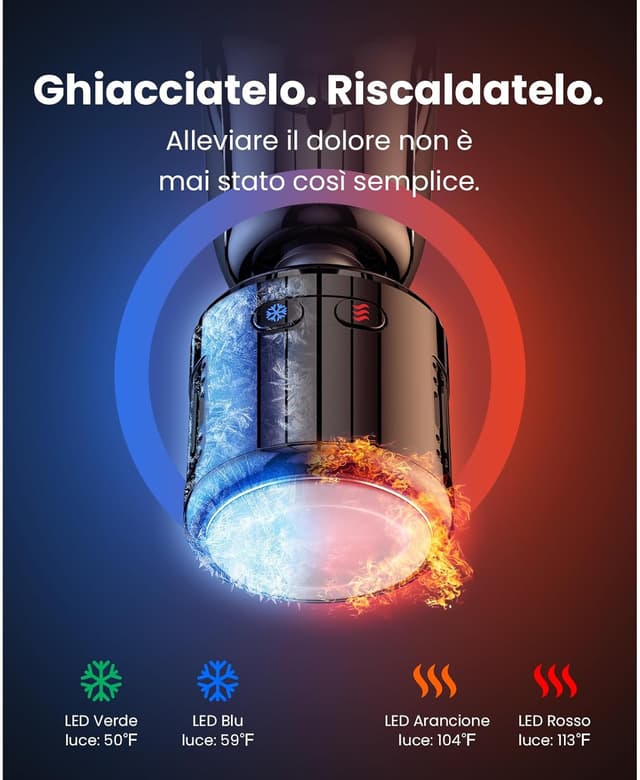 Detalle 2 de BOB AND BRAD Q2 Pro pistola massaggio muscolare con testina caldo/freddo, ricarica USB-C e motore brushless