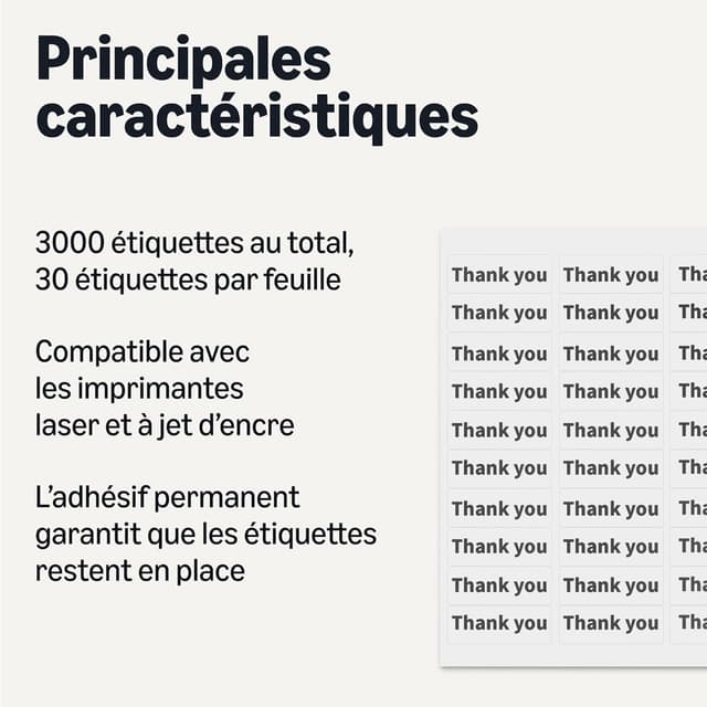 Detalle 2 de Amazon Basics Etiquettes imprimables 3000