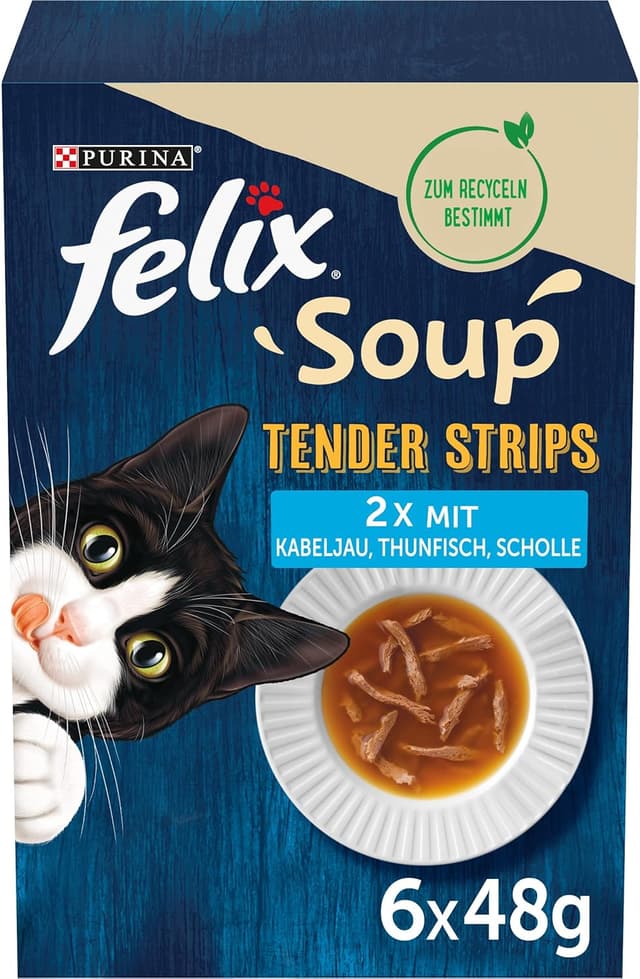 Imagen de FELIX Soup Tender Strips 6 x 48 g 🐱 en OfertitasTOP