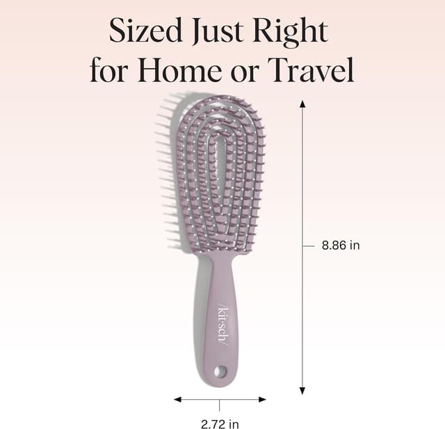 Detalle de Kitsch Detangle Hair Brush – Flexi Flow Detangling Brush for Curly Hair (Soft Violet)