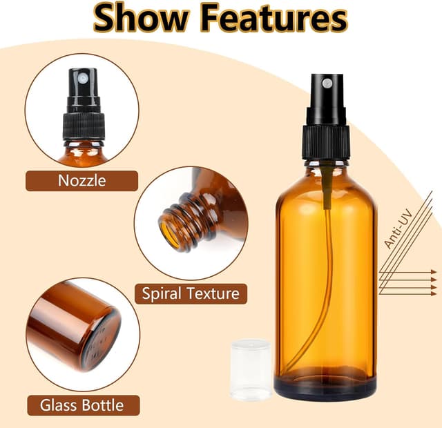 Detalle de 100ml amber fine mist spray bottles