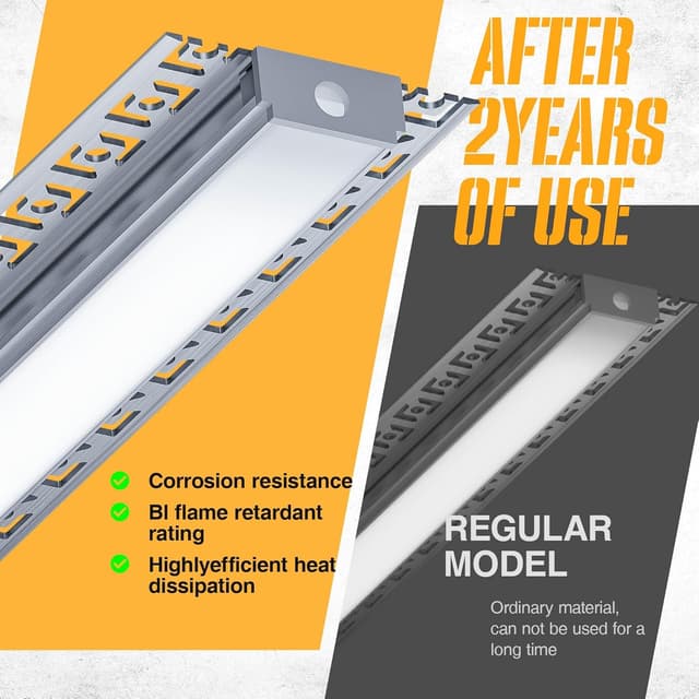 Thumbnail 3 de Perfil de Aluminio para Tiras LED Sa02, 25 Piezas 📏