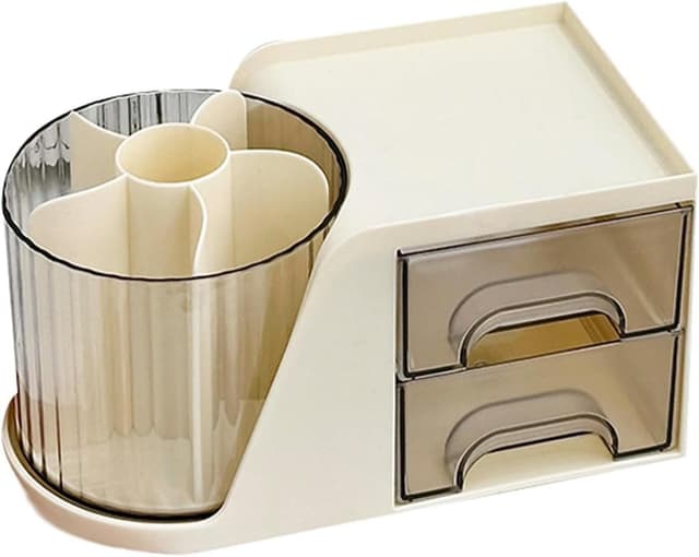 Detalle 2 de WITERY 360° Rotating Makeup Organiser 2-drawer 💄