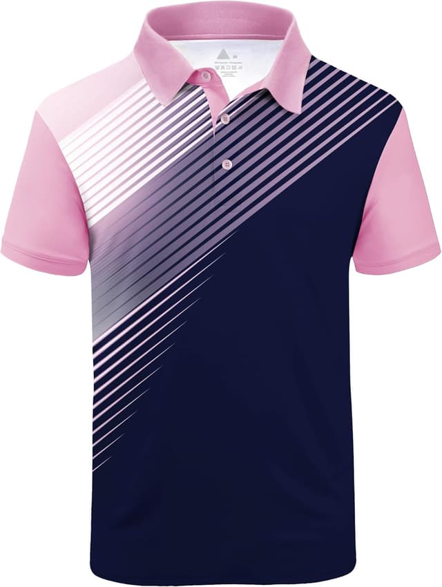 Detalle 2 de ZITY Men’s Short-Sleeve Golf Polo Shirt (Moisture-Wicking Performance Print)