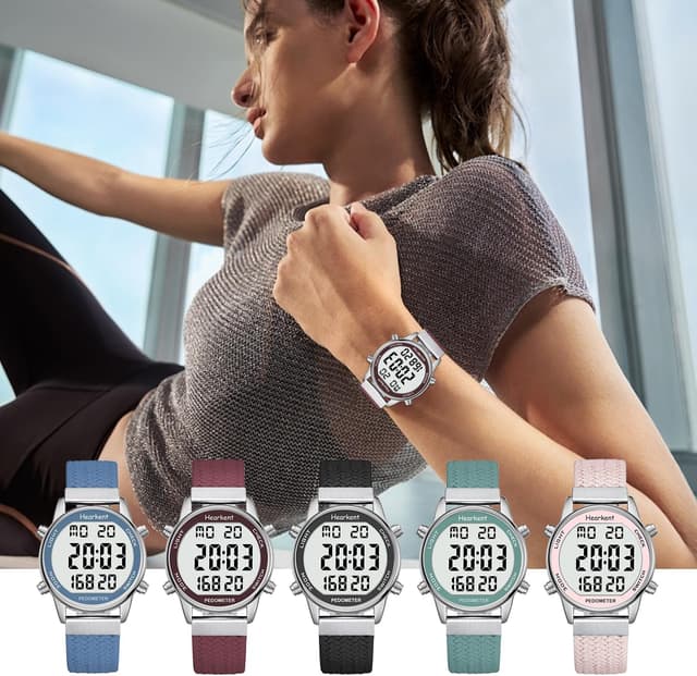 Thumbnail 6 de Hearkent Schrittzähler-Uhr Damen