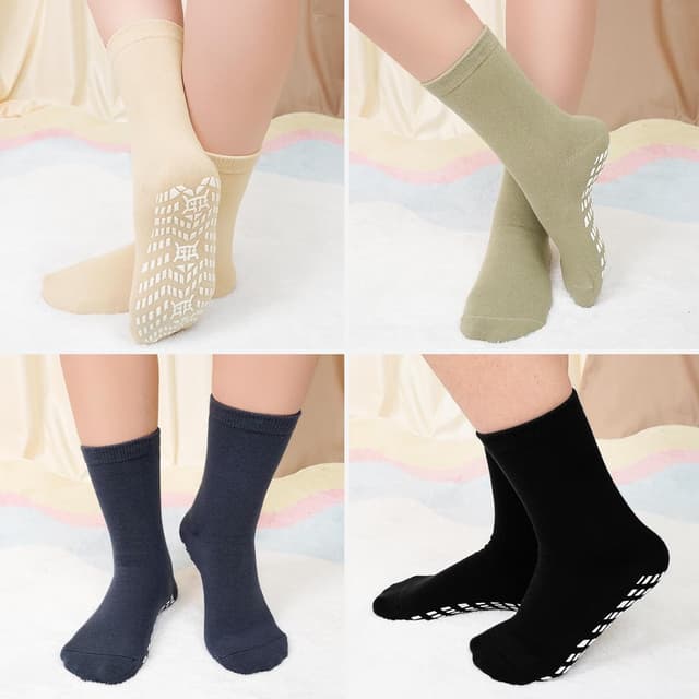 Detalle 2 de PUTUO Chaussettes Antidérapantes Homme 4 Paires