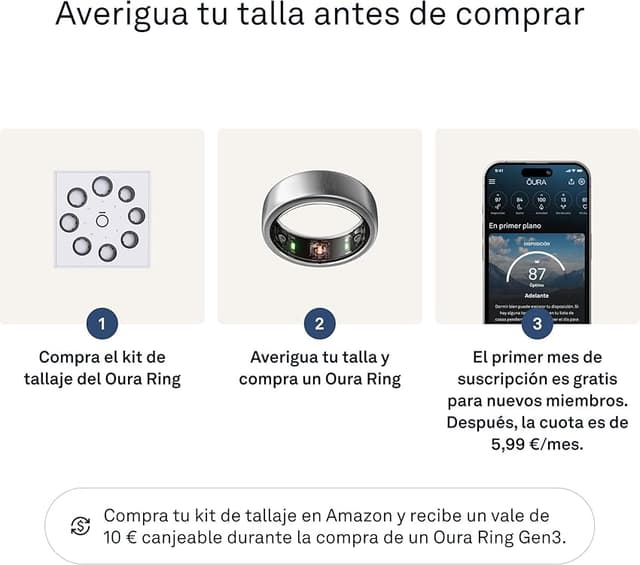 Thumbnail 2 de Oura Ring Gen3 Horizon — Anillo talla 11, 7 días ⌚
