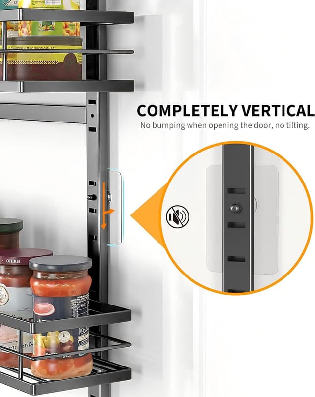 Detalle de Moforoco 9-Tier Over The Door Pantry Organizer (Black Metal) for Spice Storage and Small Spaces