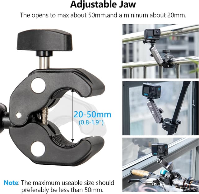 Detalle 2 de HSU Handlebar Mount for GoPro 360° rotatable