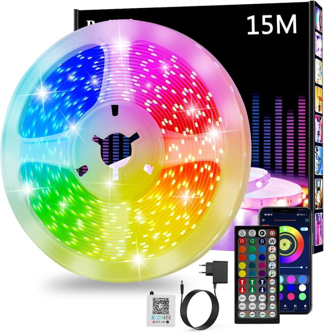 Detalle de LED-Strip 15 m RGB mit Bluetooth