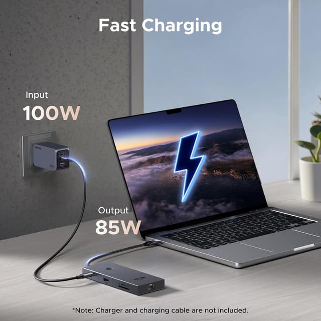 Thumbnail 6 de UGREEN 9-in-1 USB-C Hub (HDMI to USB-C) with 4K@60Hz, Gigabit Ethernet, 100W PD and 3x 10Gbps ports