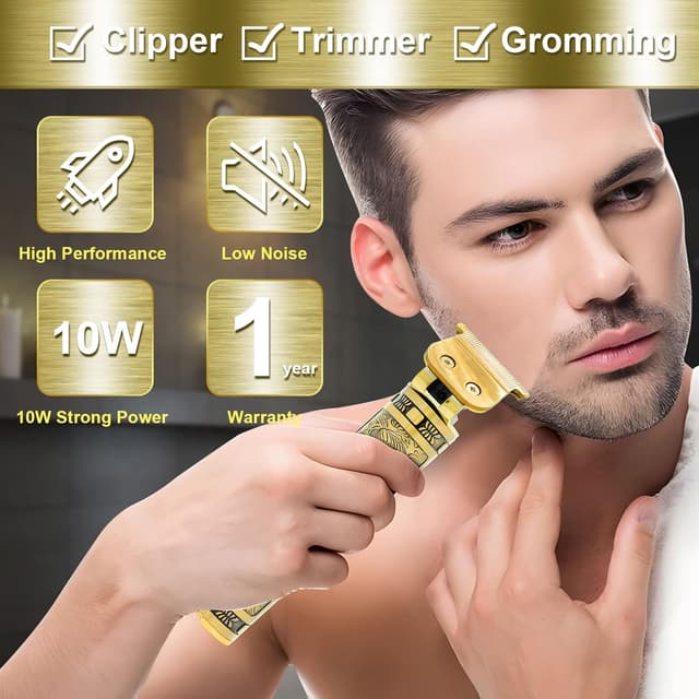 Detalle 2 de Professional T-Blade Beard Trimmer 7-in-1 🔌
