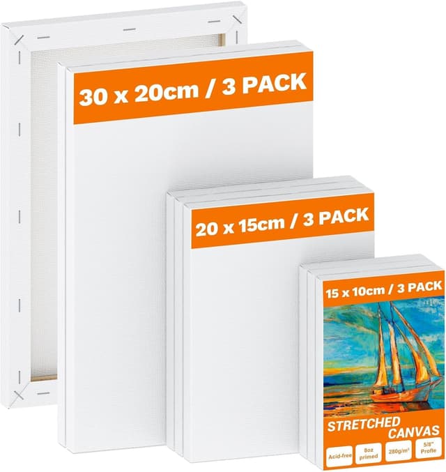 Imagen de Koncci 9-Pack Stretched Canvases 30x20cm en OfertitasTOP
